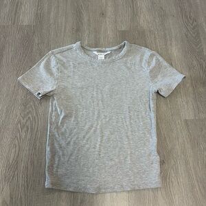Athleta Light Gray Ribbed Top